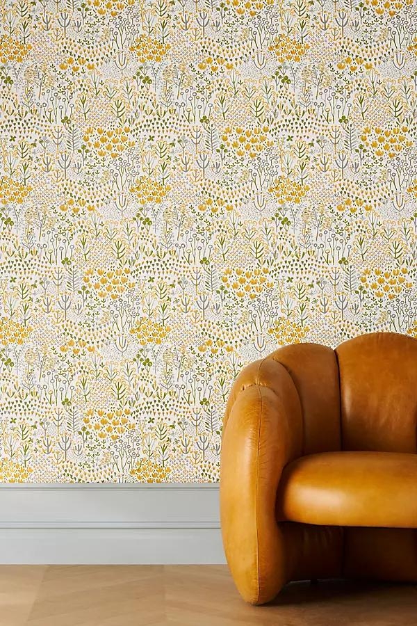Chilton Yellow Wildflowers Floral Wallpaper - Image 0