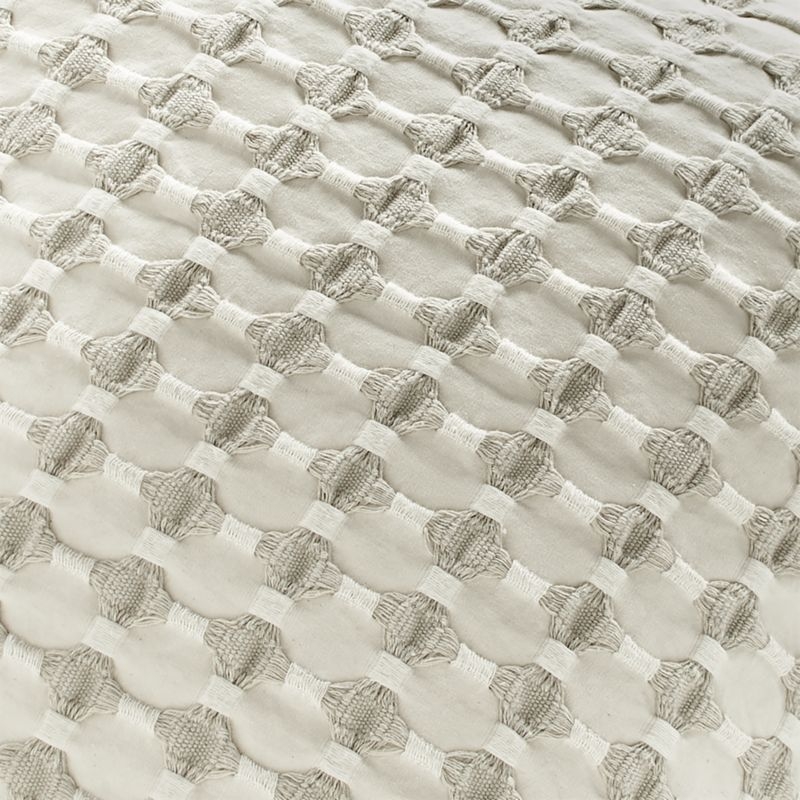 Estela Pillow, Down-Alternative Insert, Gray & White, 20" x 20" - Image 3