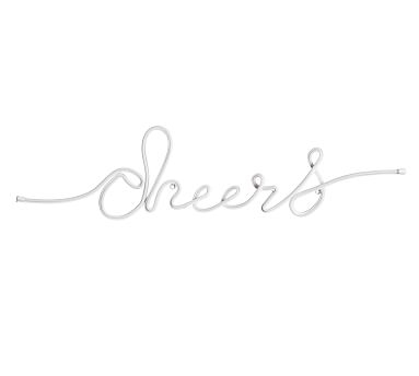 Lit Cheers Sign Wall Art, Small, 29.75"W - Image 0