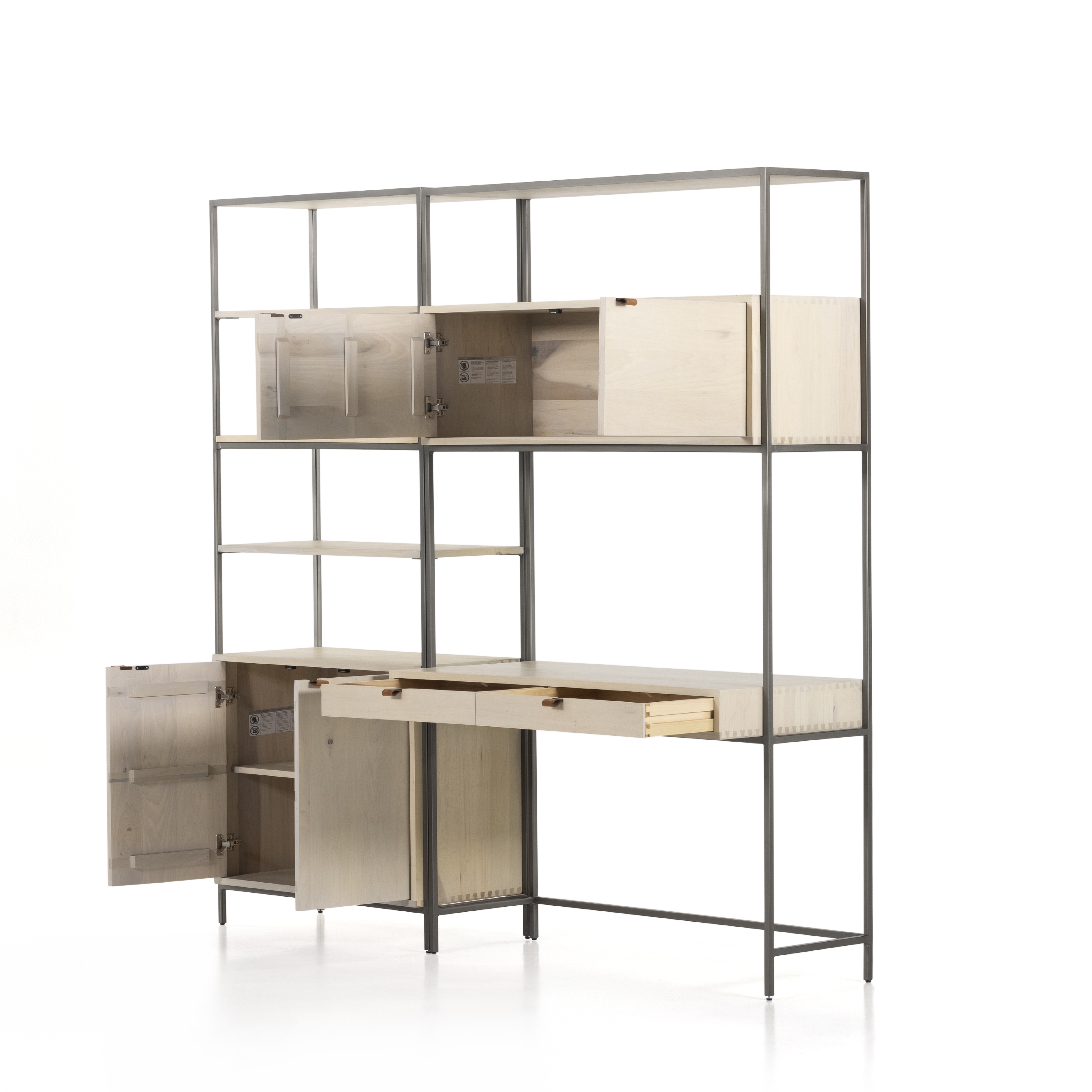Trey Modular Wall-Bookcase-Desk-Dove - Image 3