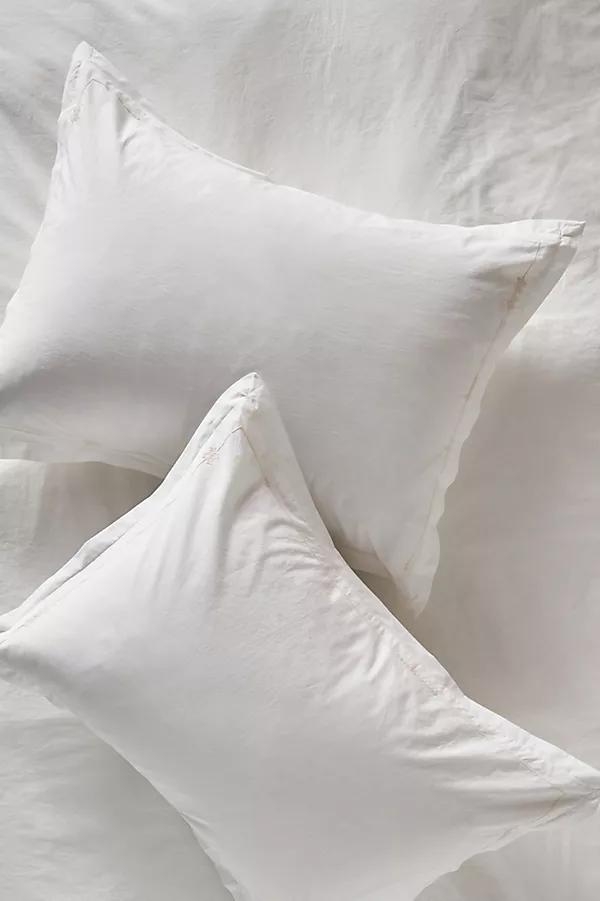 Taylor Organic Cotton Percale Embroidered Shams, Set of 2 - Image 0