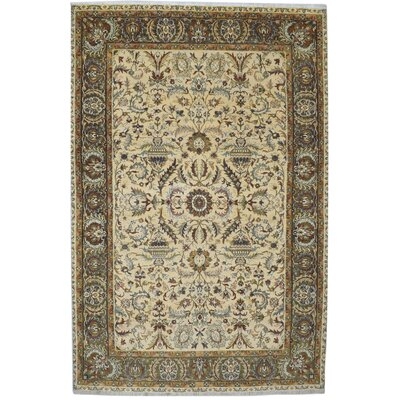 One-of-a-Kind Hand-Knotted 6' x 9' Wool Area Rug in Ivory/Green - Image 0