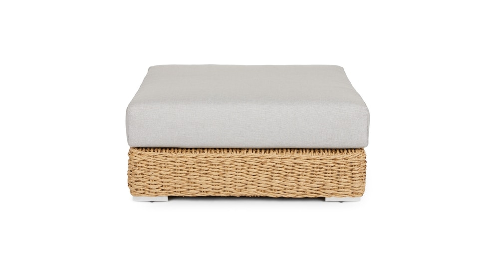 Capra 37.5" Outdoor Ottoman - Beach Sand - Image 0