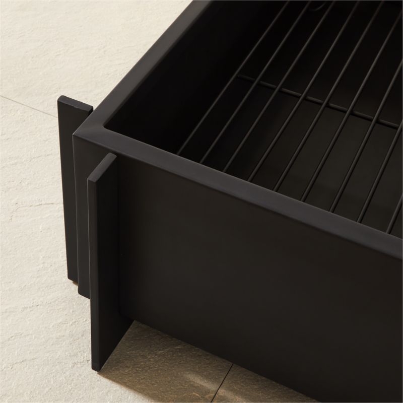 Vesta Square Black Metal Fire Pit - Image 2