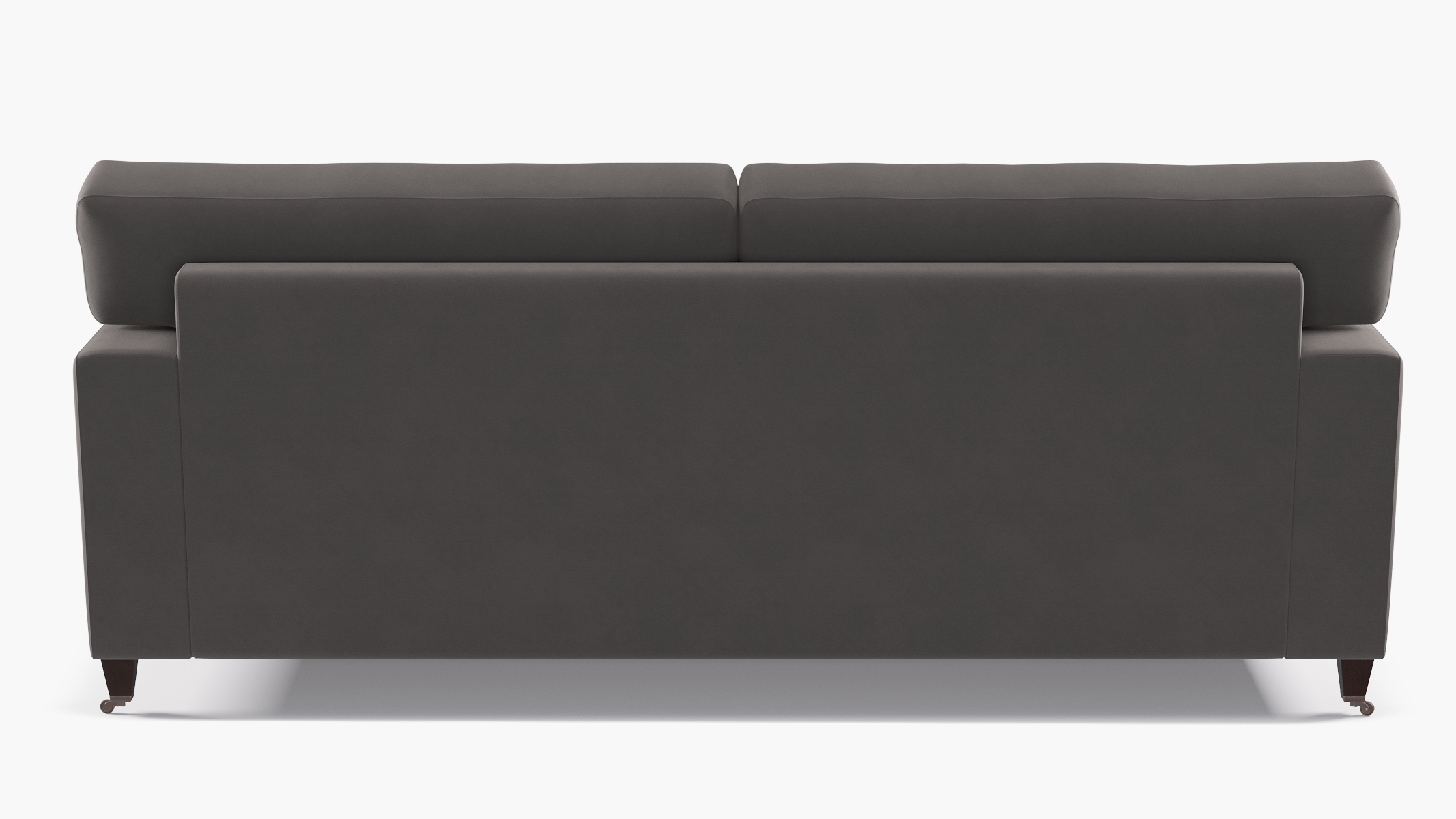 Classic Sofa, French Grey Velvet, Espresso - Image 3