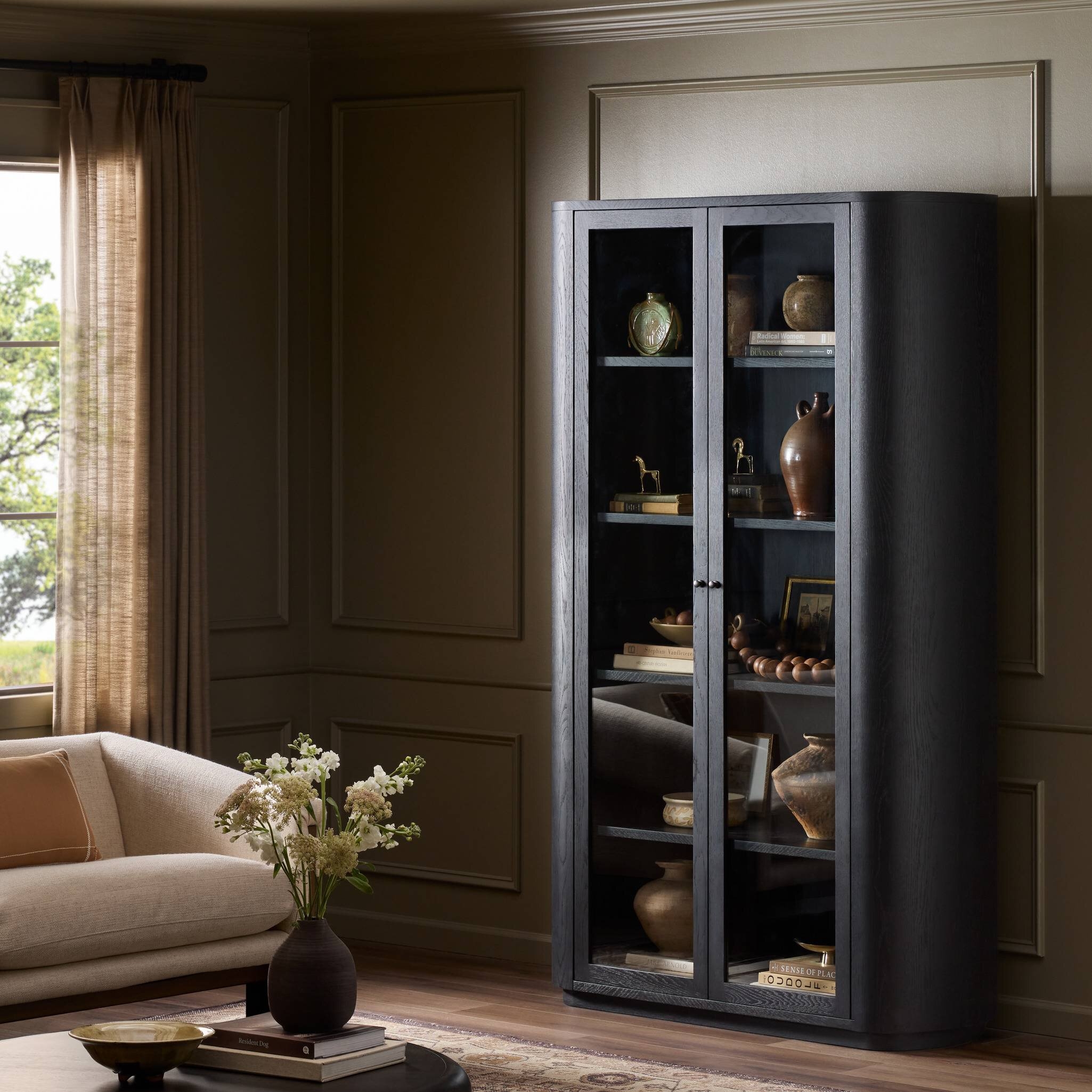 Pilar Cabinet - Charcoal Oak Veneer - Image 3