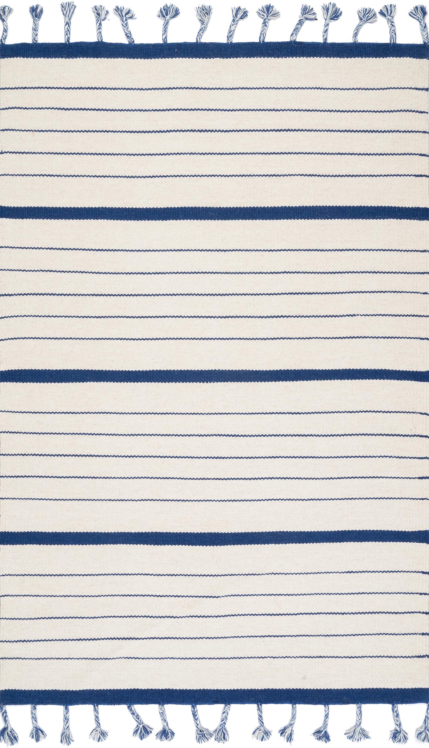 Samson Stripe Rug, 7'6" x 9'6", Blue - Image 0