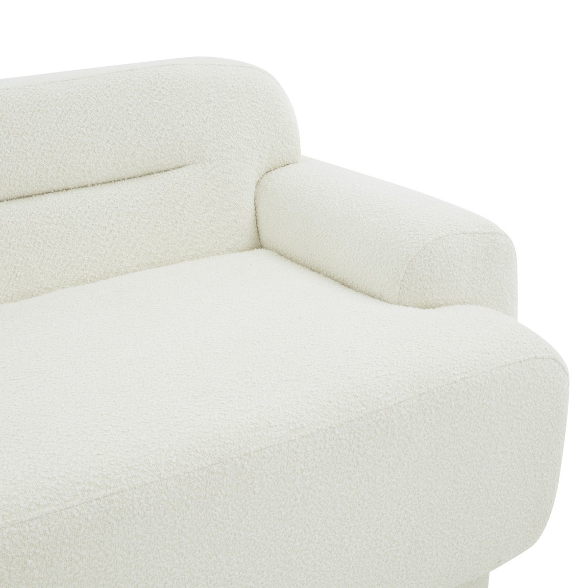 Taylina Boucle Sofa - Ivory - Image 2
