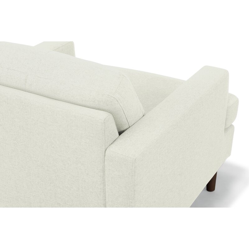 Laine 34'' Wide Tufted Polyester Armchair, Cream - Image 3