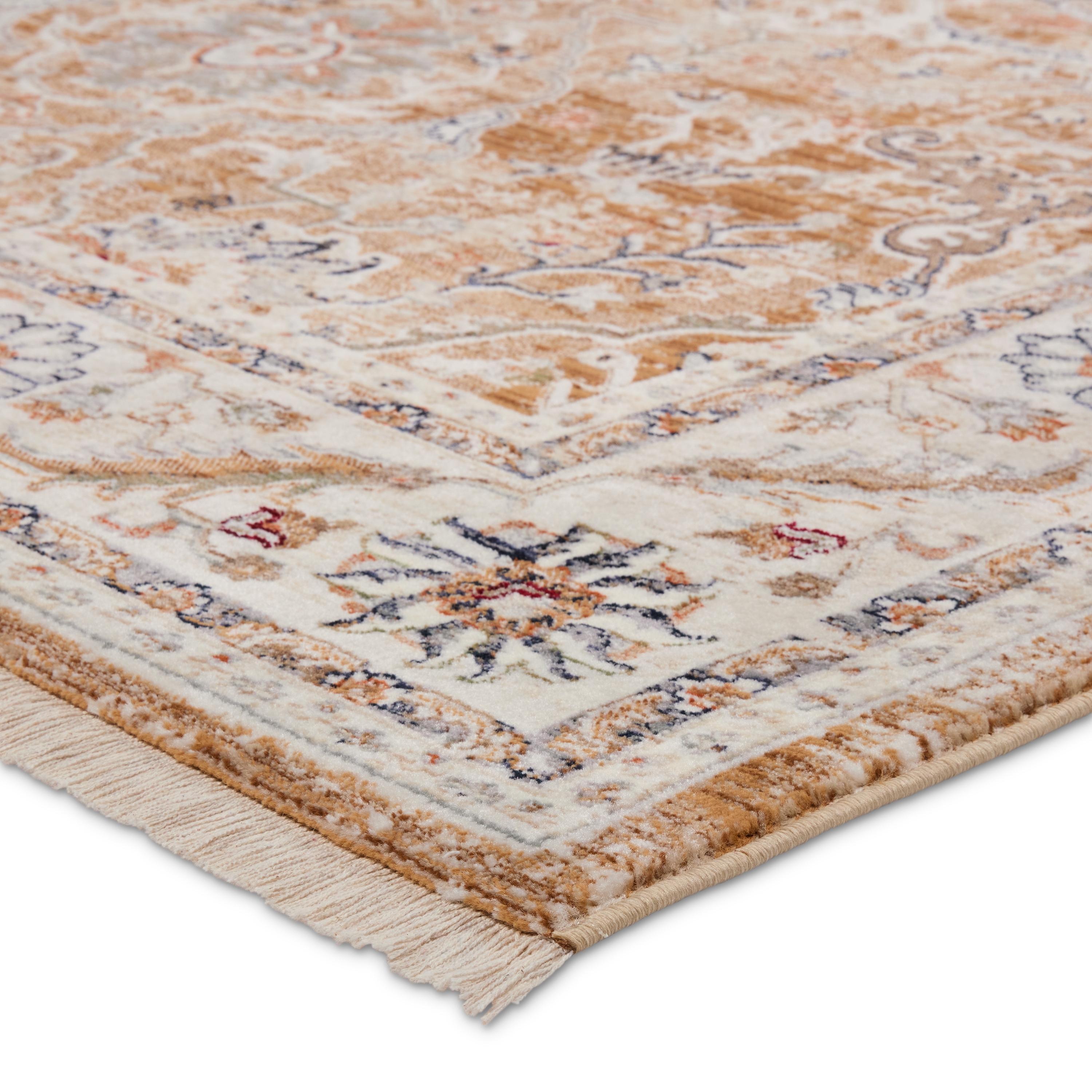 Vibe by Romano Medallion Brown/ Cream Area Rug (5'X8') - Image 1