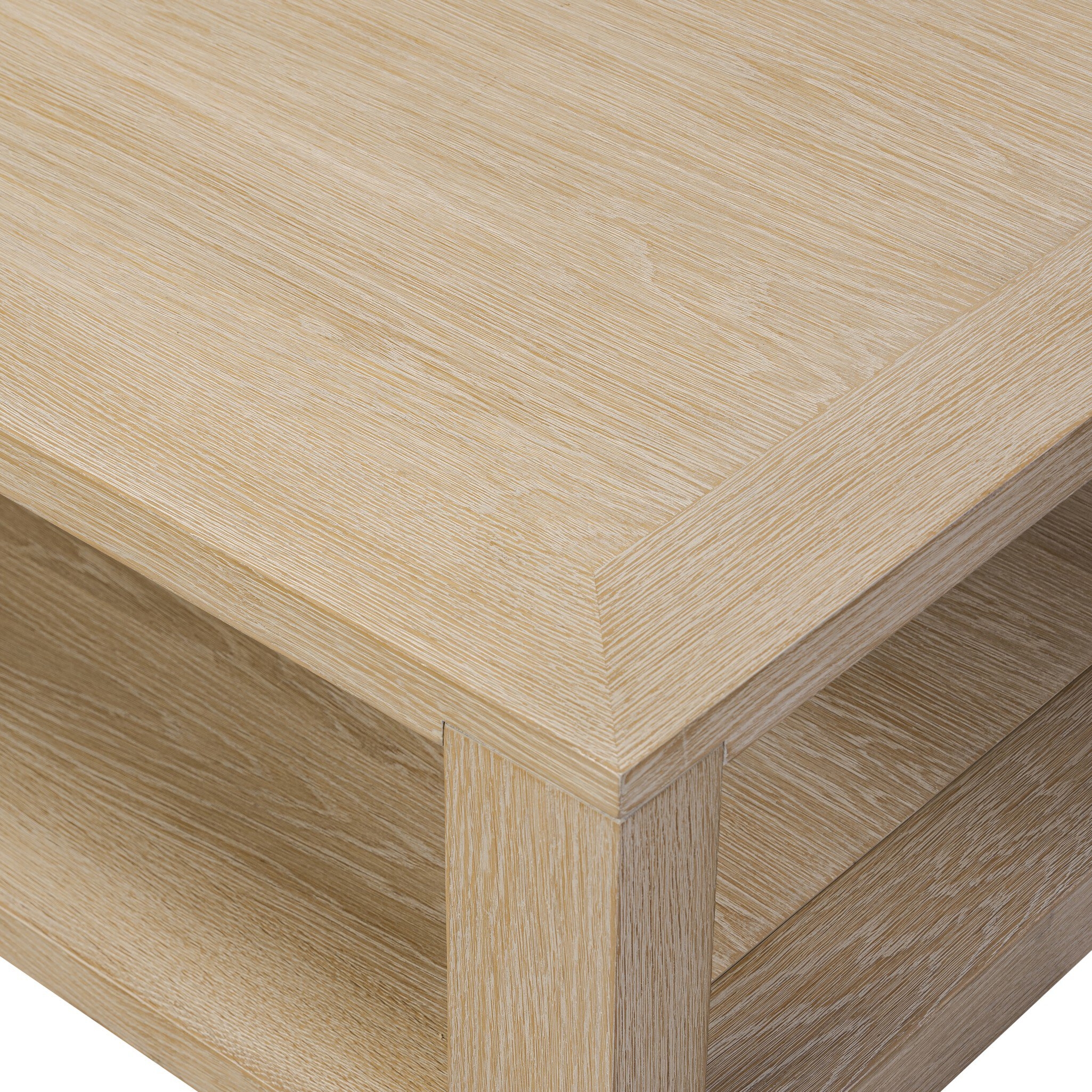 Thomas Square Coffee Table - Bleached Oak Veneer - Image 5