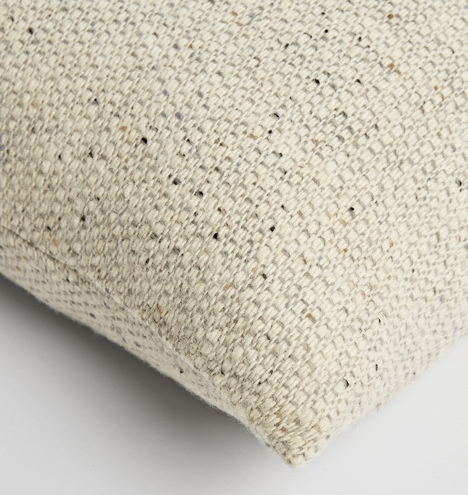Silver Gray Irish Wool Tweed Pillow Cover - Image 3