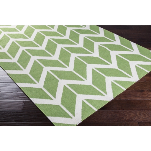 Fallon Green Indoor 2' x 3' Handmade Rug - Image 2