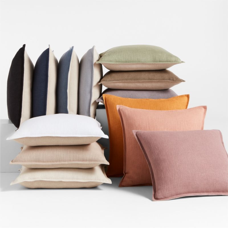 Laundered Linen 20"x20" Moody Mauve Throw Pillow Cover - Image 4