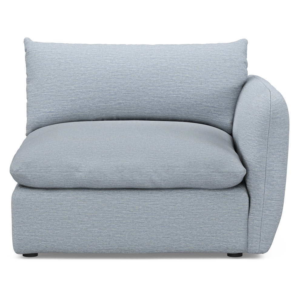 Leigh 46" Right Arm Module - Silver Light Blue - Image 0