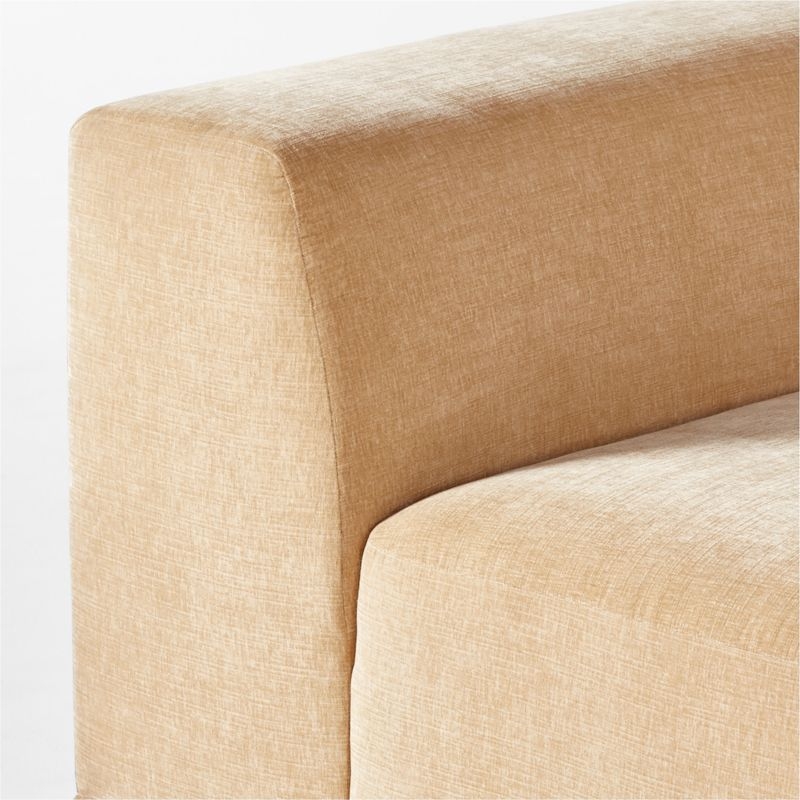 Faible Wheat Performance Velvet Deep Depth Armless Chair - Image 5
