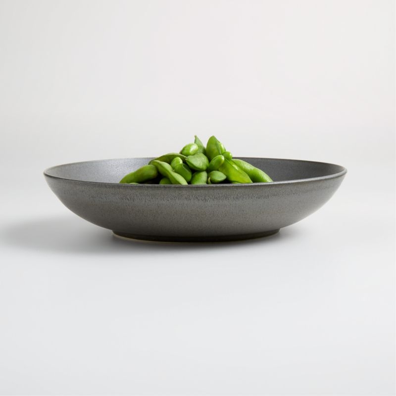 Craft 10" Charcoal Grey Low Bowls, Set of 8 - Image 2