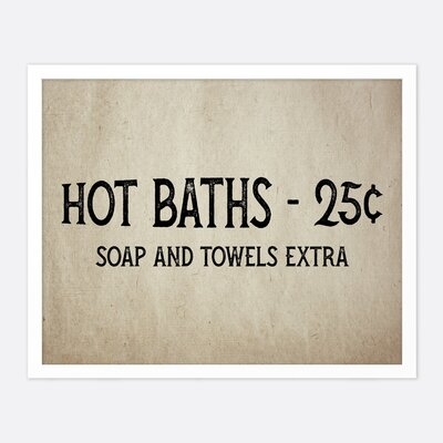 Hot Baths - Unframed Wall Art Print_Brown - Image 0