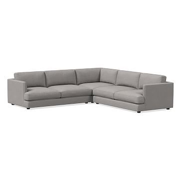 Haven Sectional Set 03: Left Arm Sofa, Corner, Right Arm Sofa, Heathered Tweed, Cement, Concealed Support, Trillium - Image 0