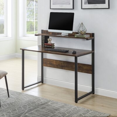 Home Office Computer Desk With Storage Shelves , Morden Simple Style Study Table With Hutch(Tiger) - Image 0