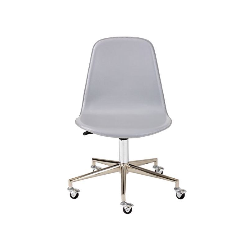 Class Act Light Grey & Silver Kids Desk Chair - Image 1