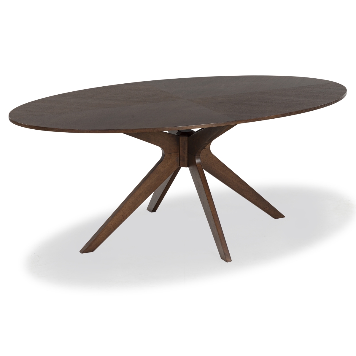 Hawkins Wood Oval Dining Table - Walnut - Image 6