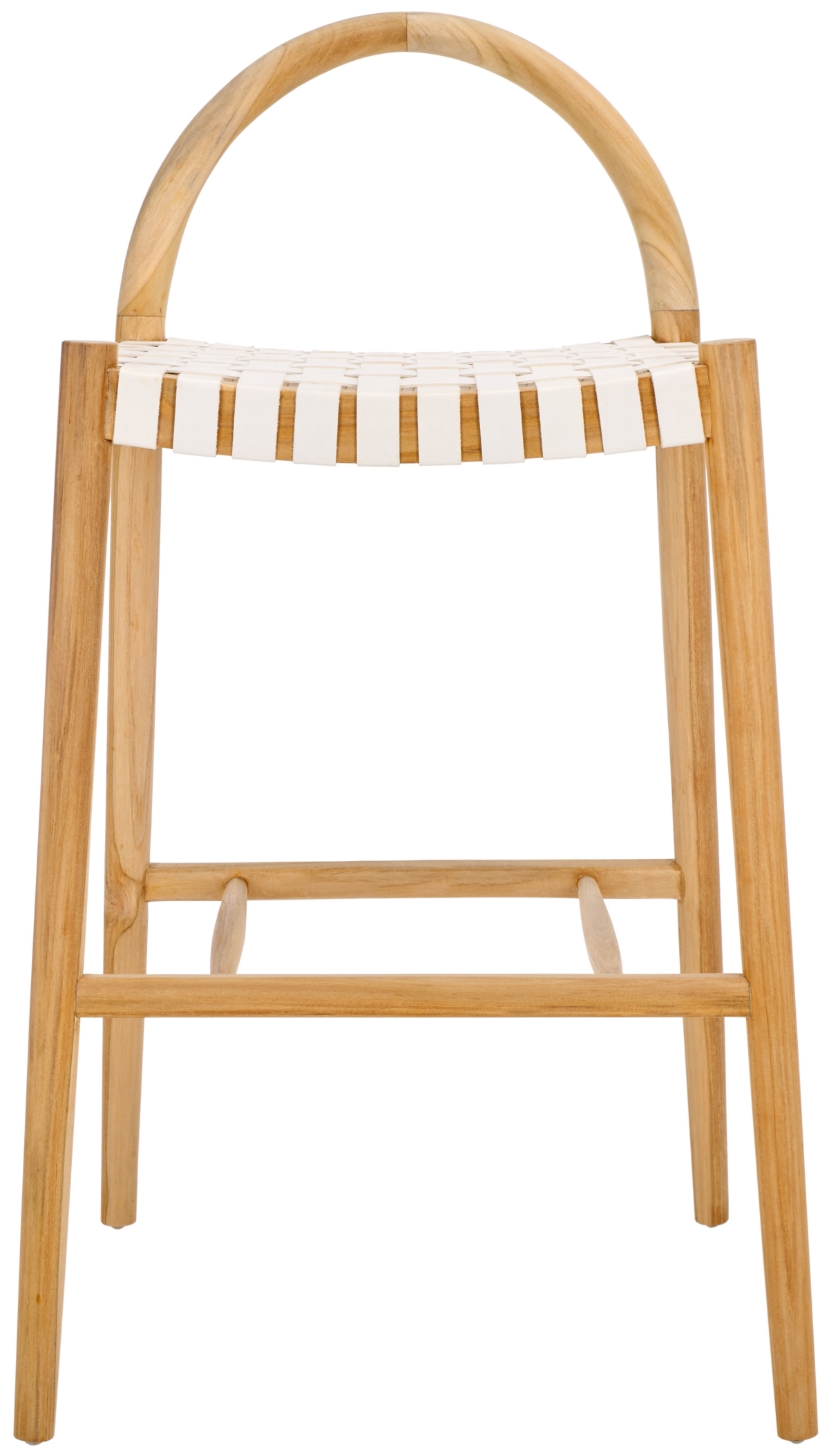 Rhyan Bar Stool - White / Natural - Safavieh - Image 0