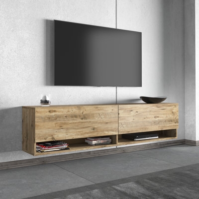 Didimo Modern Floating TV Stand Up to 80" TV's Wall Mount Minimalist Console Media Shelf - Image 0