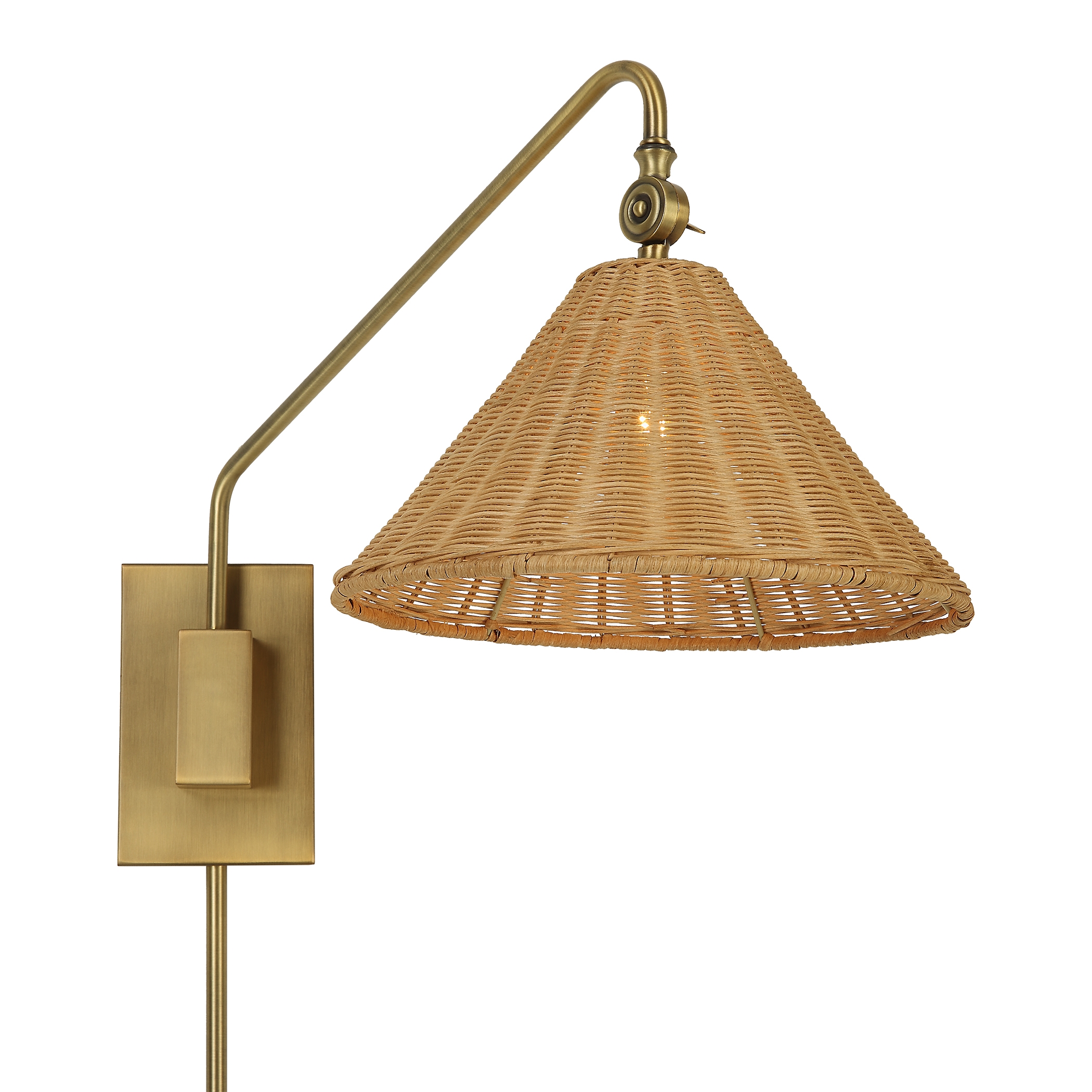 Phuvinh 1 Light Rattan Shade Sconce - Image 3