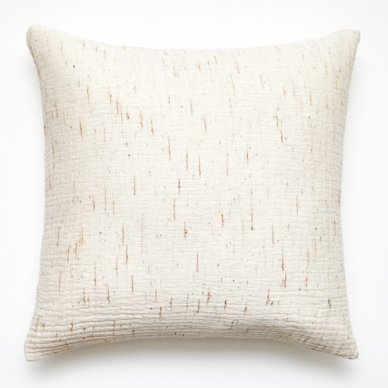 Nett Pillow with Down-Alternative Insert, Ivory, 23" x 23" - Image 0
