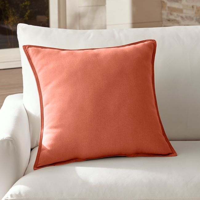 Sunbrella ® Coral 20"x20" Outdoor Pillow - Image 0