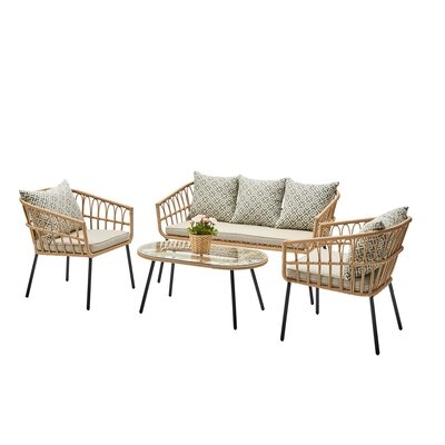 Troy 4 Piece Sofa Seating Group with Cushions - Image 0