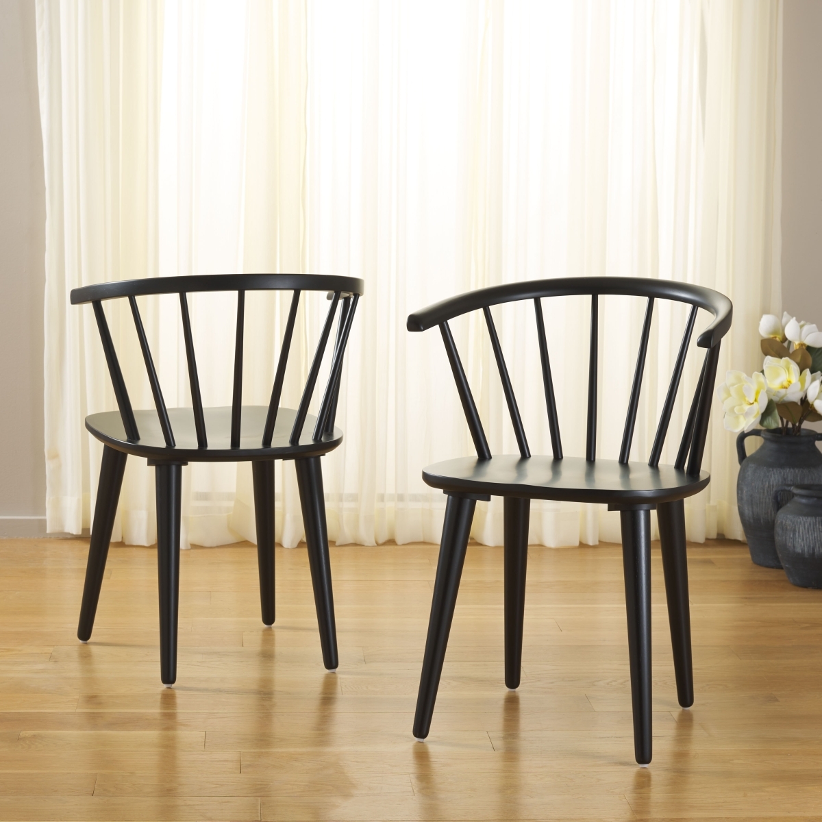 Blanchard Side Chair, Set of 2 - Matte Black - Image 1