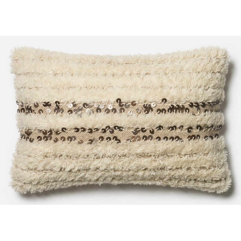 Loloi Rugs Down Striped Lumbar Pillow - Image 0