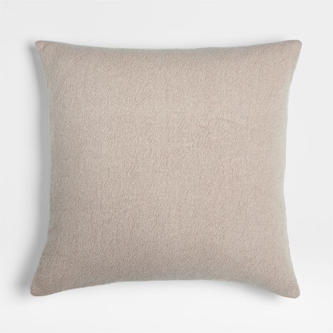 Earl Arnold Cotton 23"x23" Frothy Beige Throw Pillow with Down-Alternative Insert by Jake Arnold - Image 0