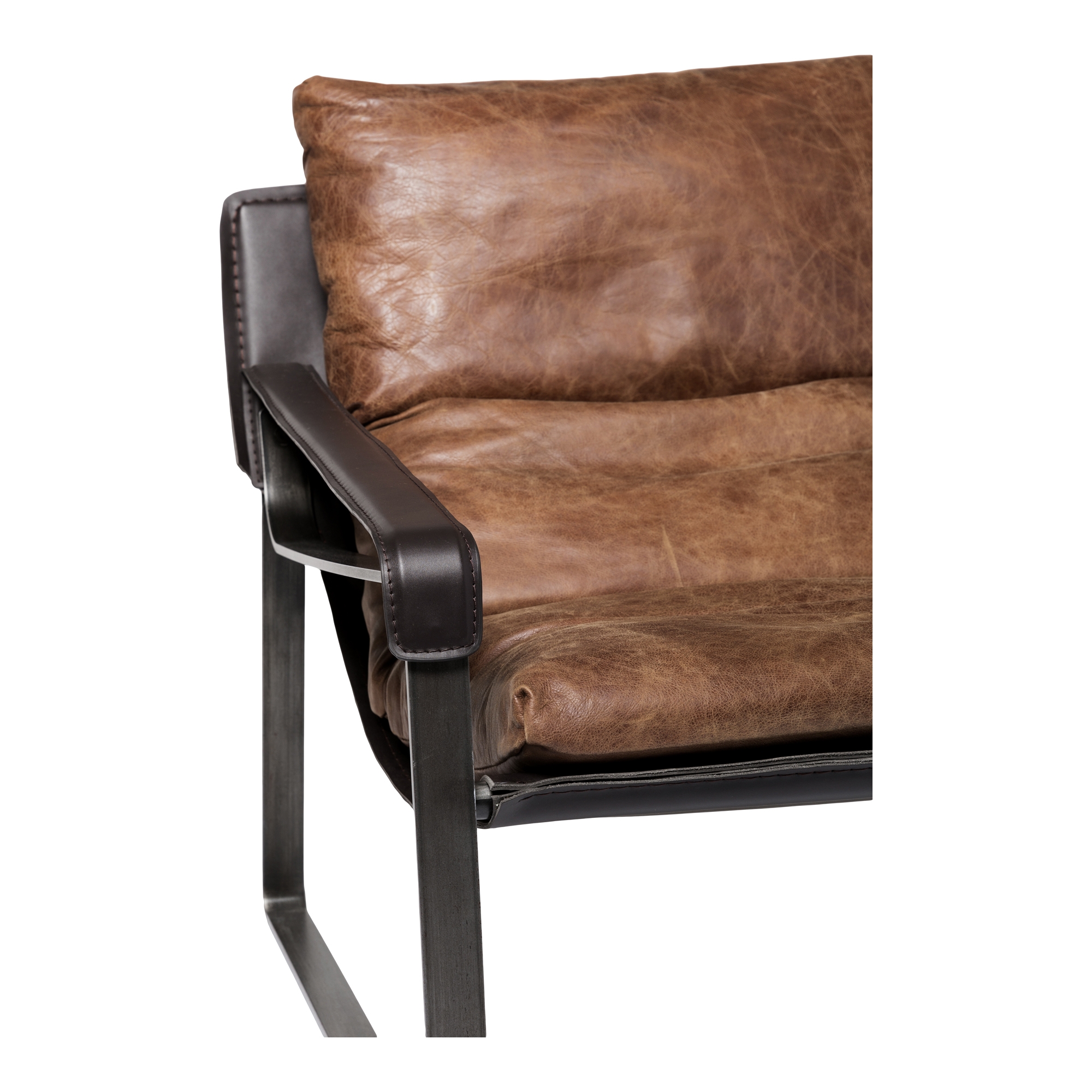Connor Club Chair Open Road Brown Leather - Image 5