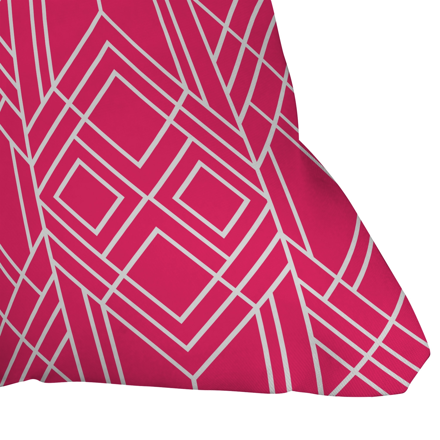 Art Deco Hot Pink by Elisabeth Fredriksson - Outdoor Throw Pillow 18" x 18" - Image 1