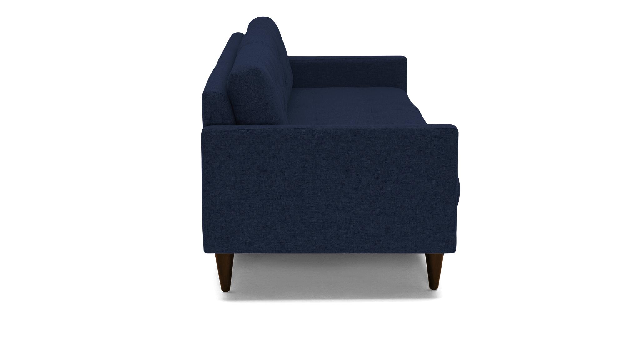 Blue Eliot Mid Century Modern Grand Sofa - Bentley Indigo - Mocha - Image 2
