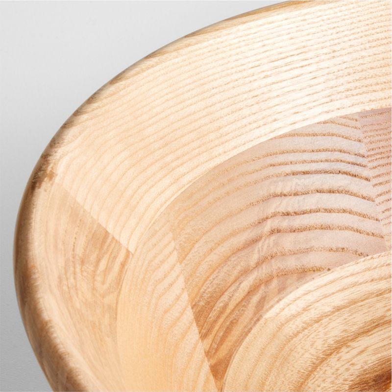 Carson 12" Ash Wood Salad Serving Bowl - Image 5