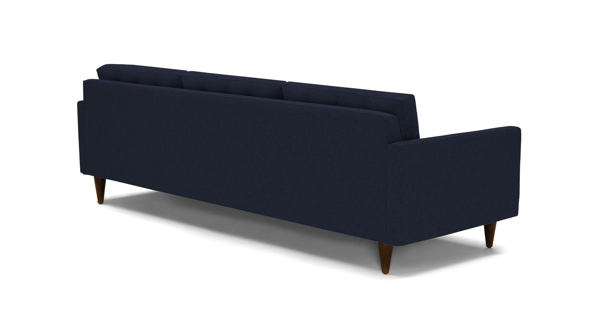 Blue Eliot Mid Century Modern Grand Sofa - Sunbrella Premier Indigo - Mocha - Image 3