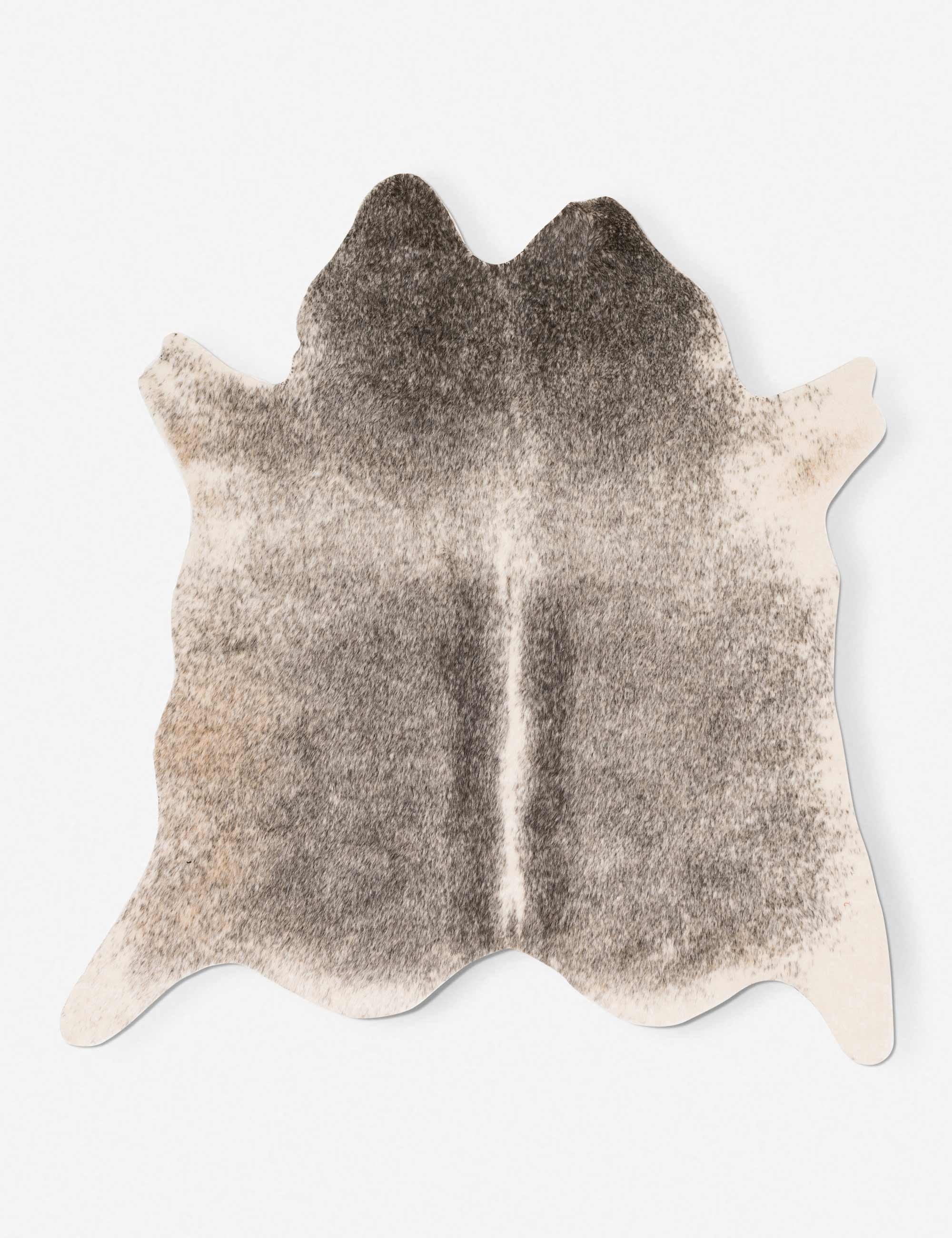 Winsley Faux Cowhide Rug, Ivory and Gray - Image 0