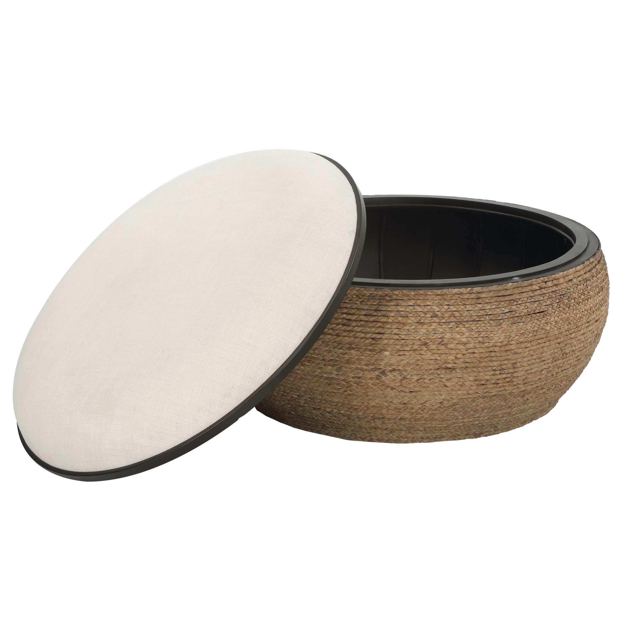 Island Straw Storage Ottoman / Coffee Table - Image 2