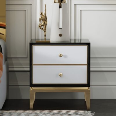 Seay Stainless Steel Nightstand - Image 0