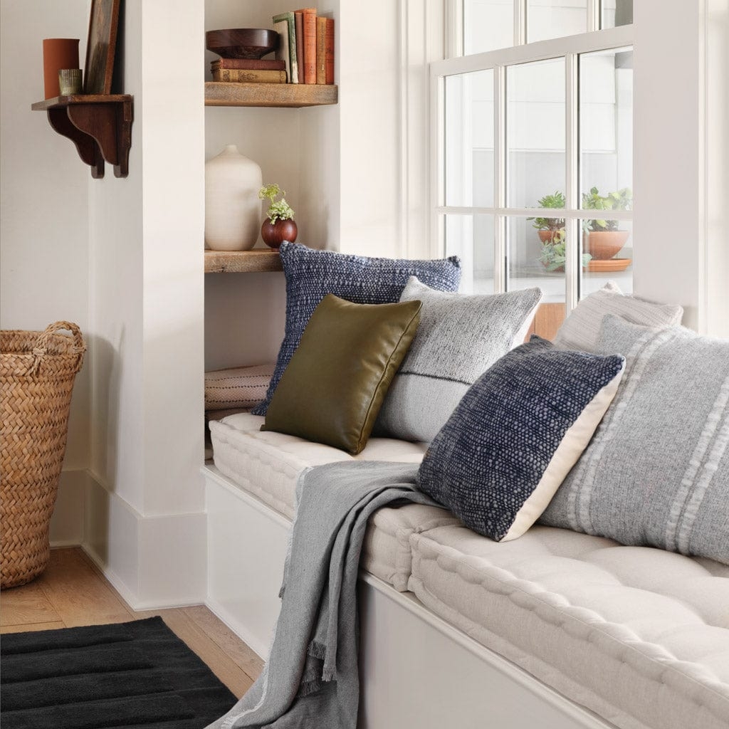 The Citizenry Isidora Pillow | 18" x 18" | Blue - Image 4