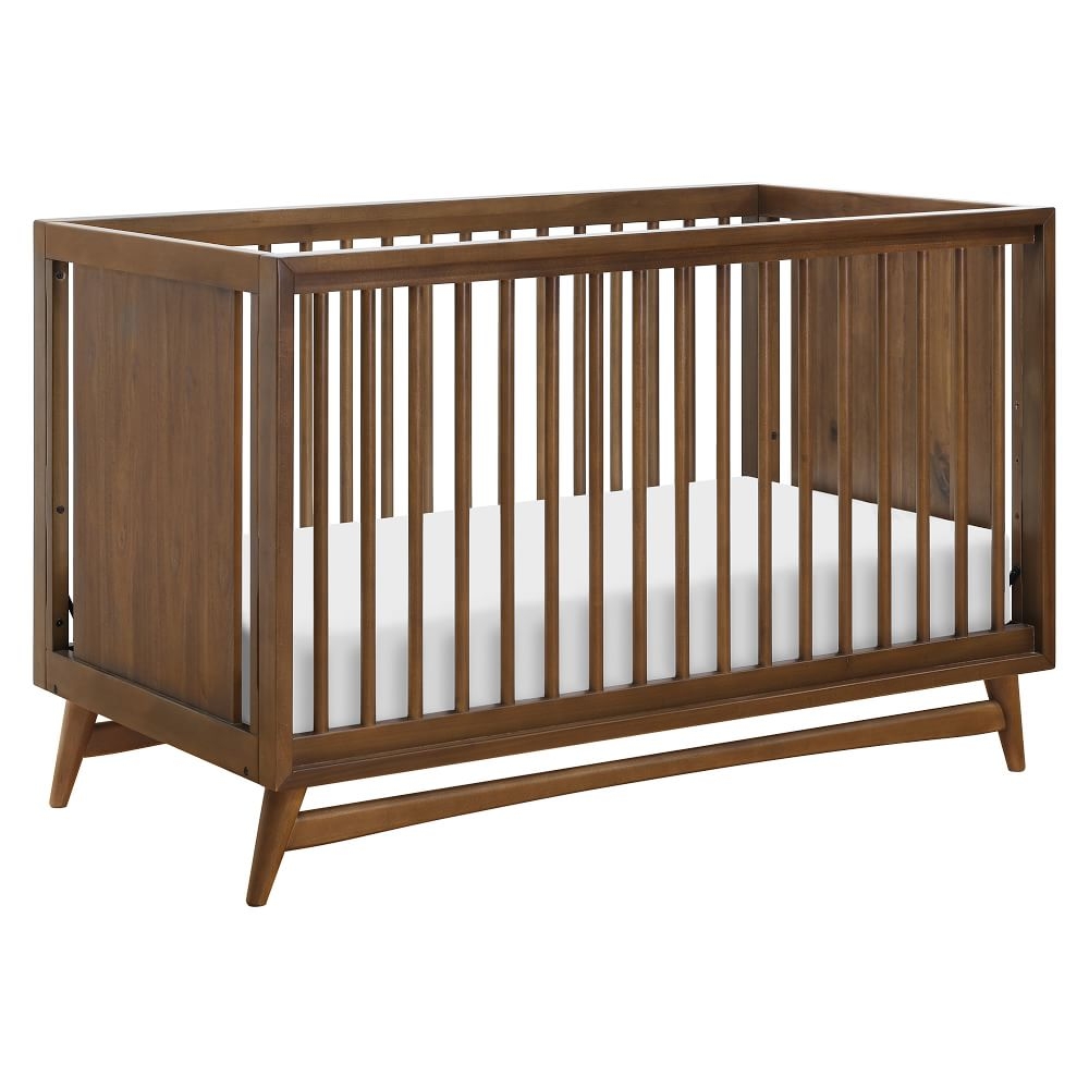 Peggy 3-in-1 Convertible Crib with Toddler Bed Conversion Kit, Natural Walnut, WE Kids - Image 0