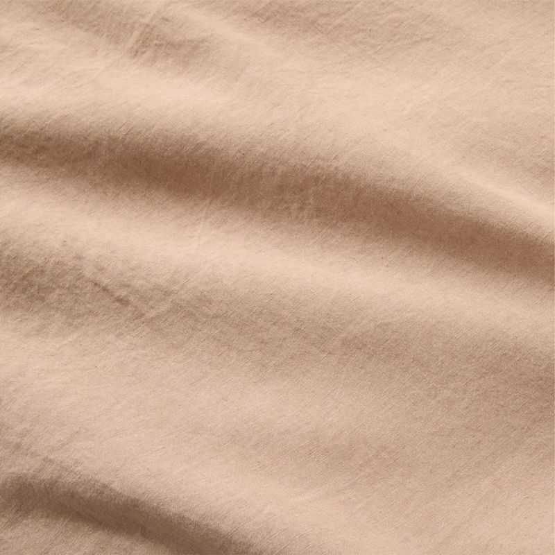 EUROPEAN FLAX™-Certified Linen Tawny Brown King Pillow Shams Set of 2 - Image 2