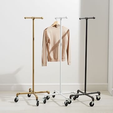 Monroe Trades Mobile Clothing Rack, Gunmetal - Image 1