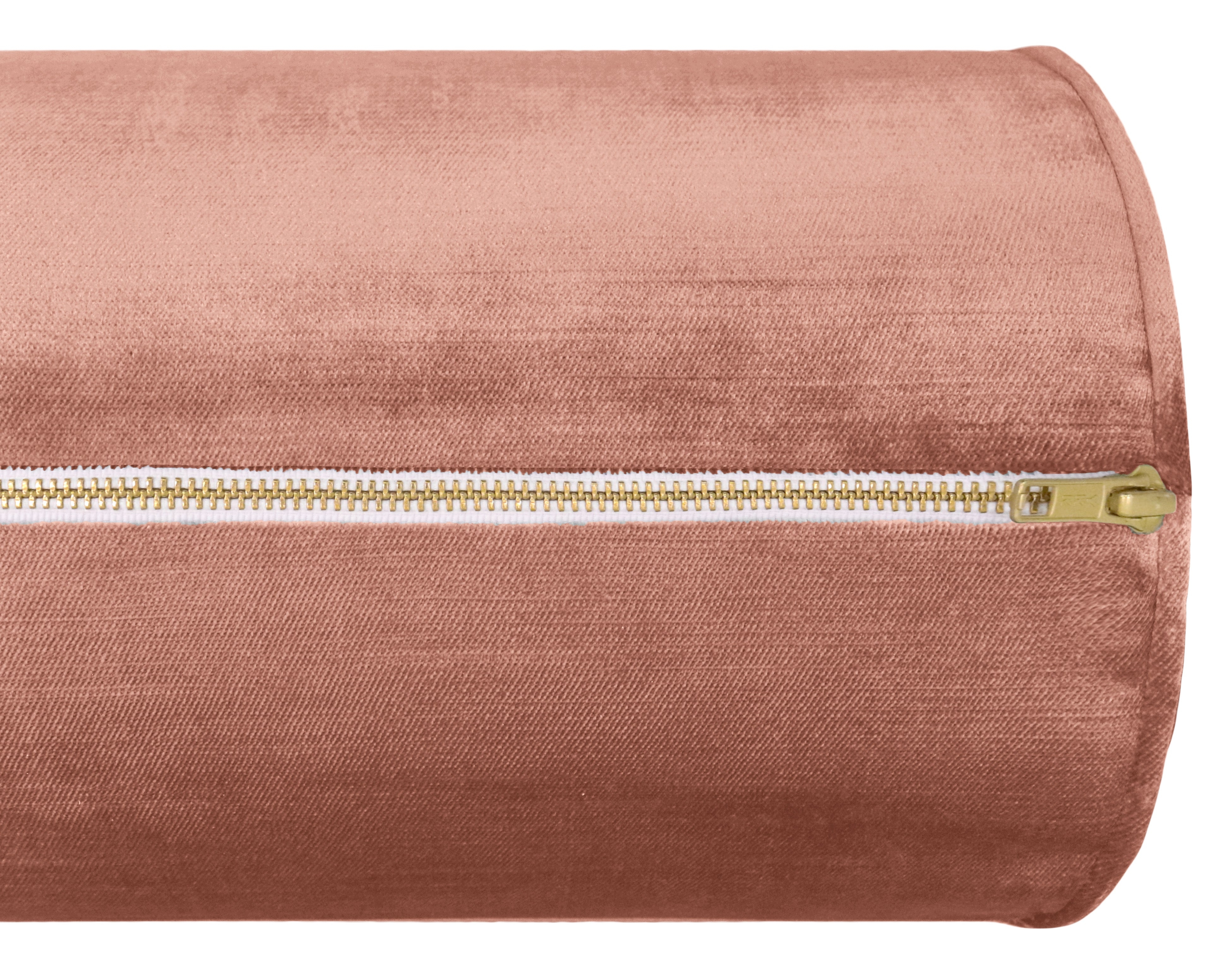 THE BOLSTER :: FAUX SILK VELVET // ROSE GOLD - QUEEN // 9" X 36" - Image 3