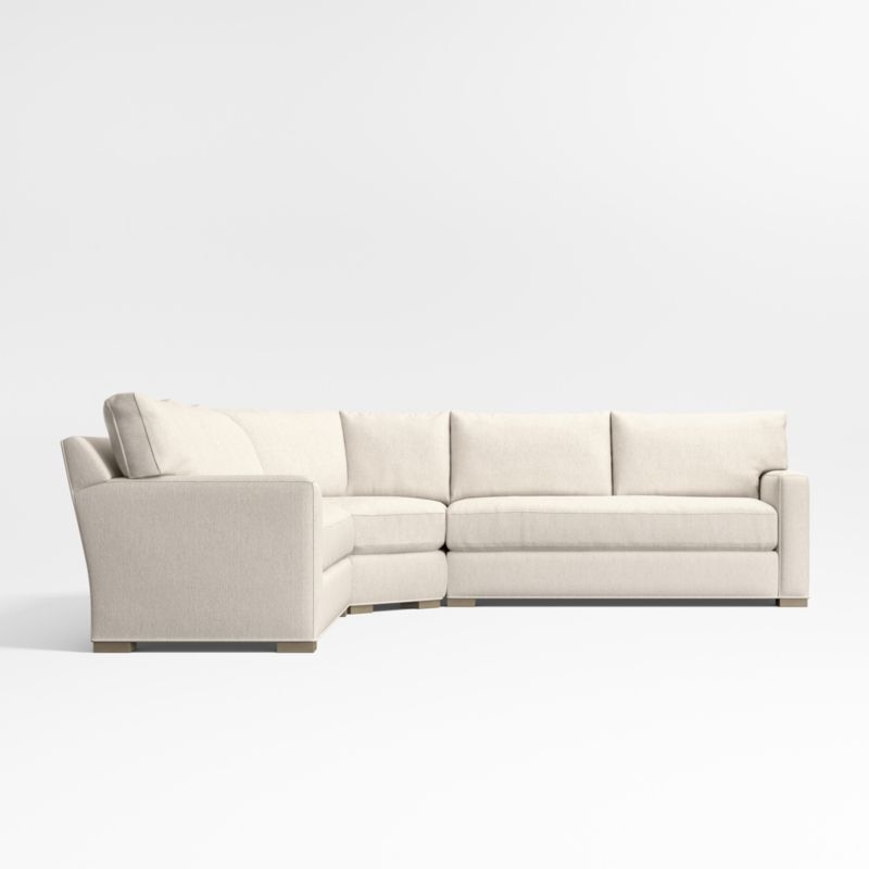 Axis Classic 3-Piece L-Shaped Wedge Bench Sectional Sofa - Image 3
