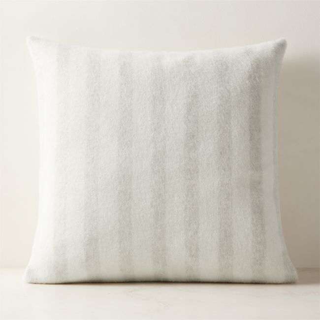 Stills Cream and Ivory Alpaca Wool Throw Pillow with Feather-Down Insert 23"x23" - Image 0